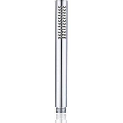 Brass hand shower, anti-limescale, high pressure, L-shaped silver with chrome finish. For a pleasant and lasting shower.
