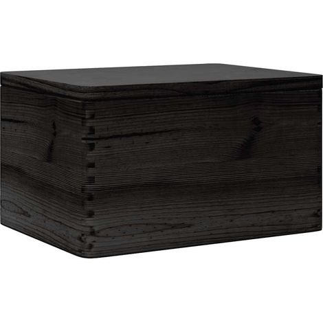 Maison Exclusive - Scatola in Legno con Coperchio Nero 40x30x23cm in Legno di Pino