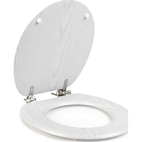 Asiento de inodoro de madera Beldray LA00000073WHTEU7 (1/3)