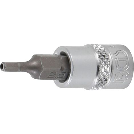 Chiave a bussola 6,3 mm (1/4") esagono interno con foro 2,5 mm