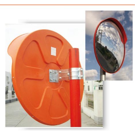 Espejo exterior para parking Ø80cm (válido para interior tubos de Ø75mm) SEKURECO POLICARBONATO 0'7mm