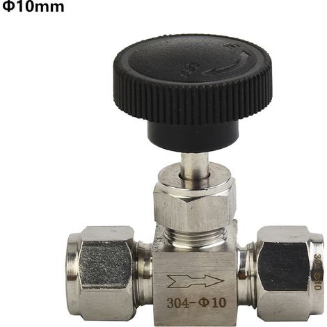 Valve D'Aiguille Réglable - Acier Inoxydable 304 - Raccord À Bague - Pour Tubes De 3 4 6 8 10 12 Mm - Pression Nominal 6 4 Mpa (1/5)