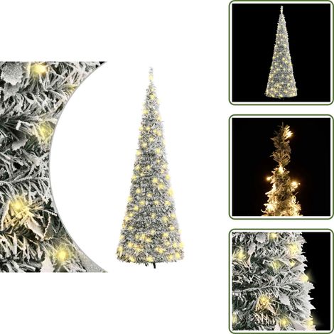 Beleuchtung - vidaXL Pop-Up-Weihnachtsbaum Künstlich Beschneit 100 LEDs 150 cm - Weihnachtsbeleuchtung (1/5)