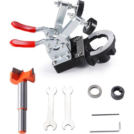 Abrebocas de 35 mm para carpintería, perforador de bisagras, perforador de aluminio, herramienta accesoria para instalación de bisagras, grosor de sujeción de 15-25 mm.