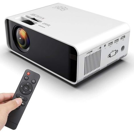 Filiyano – Projecteur LED HD 1080p, compatible HDMI, USB et AV, blanc (1/5)