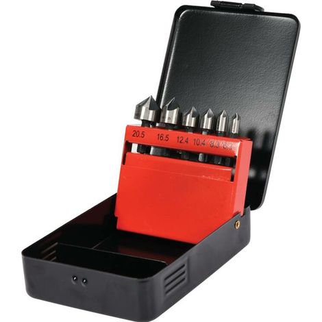 YATO, modelo YT-44729, Brocas avellanadas para metal, acero y acero inoxidable, mandril hexagonal, ideal para desbarbado, herramienta profesional para perforaciones de alta precisión (1/3)