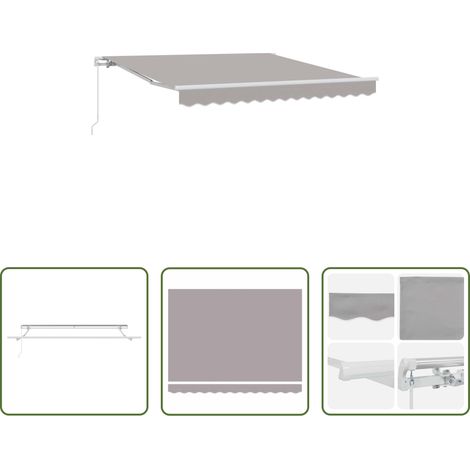 Auvent rétractable - Auvent Gris clair 300 x 250 x 165 cm Polyester (1/5)