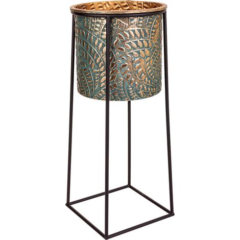 Macetero de metal dorado 22.5x22.5x52.5