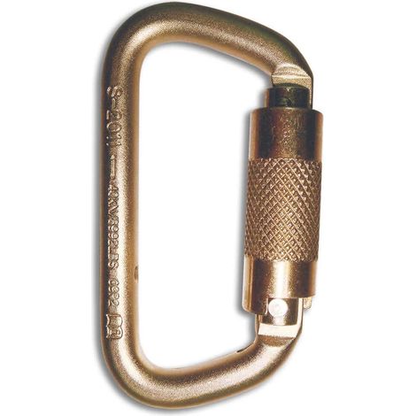 Mousqueton acier haute résistance double verrouillage