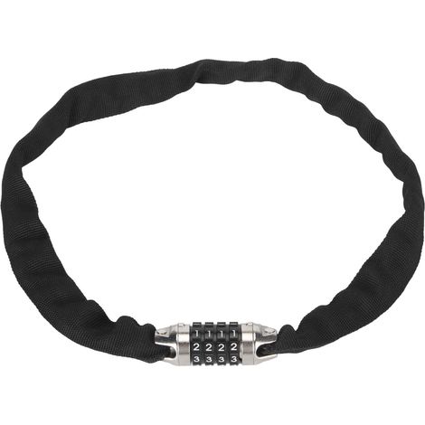 Cadenas à chaîne pour vélo 5 chiffres, antivol renforcé et épaissi pour bicyclette, code réinitialisable, sécurité optimale (1/5)