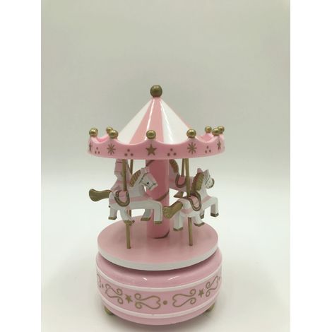 Boîte à musique carrousel avec rotation, décoration de Noël et gâteau d’anniversaire, accessoire de table festif, ornement musical pour maison et idée cadeau (1/5)