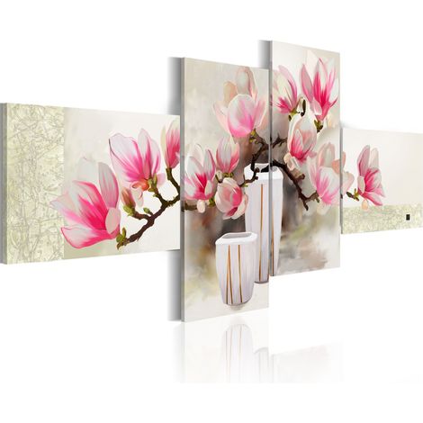 Quadro dipinto - Profumo di magnolia - 100x45 (1/4)