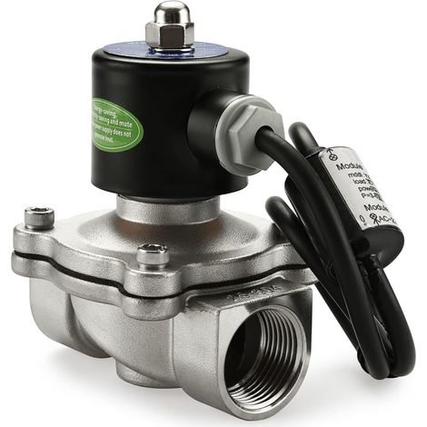 Électrovanne électrique, 2W-250-25BJ, PT1", AC220V, Action directe Eau Air Gaz, Normalement fermée, Valve de remplacement en acier inoxydable 304, Économie d'énergie (1/5)