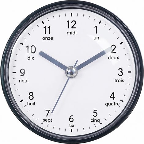 Mini horloge murale étanche à ventouse blanc et bleu foncé 7,5 × 7,5 × 4 cm bleu foncé 8,5 × 8,5 × 5 cm 120 g – Livraison gratuite