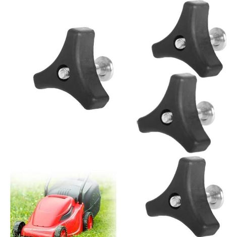 Lawnmower Replacement Bolts, Universal Lawnmower Handle, Lawnmower Handle, 4Pcs Triangular Lawnmower Handle, MUMU Lawnmower Tools (1/4)