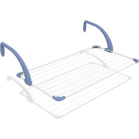 Stendibiancheria da balcone gimi brezza in acciaio verniciato bracci regolabili cm.110x56 - Salone
