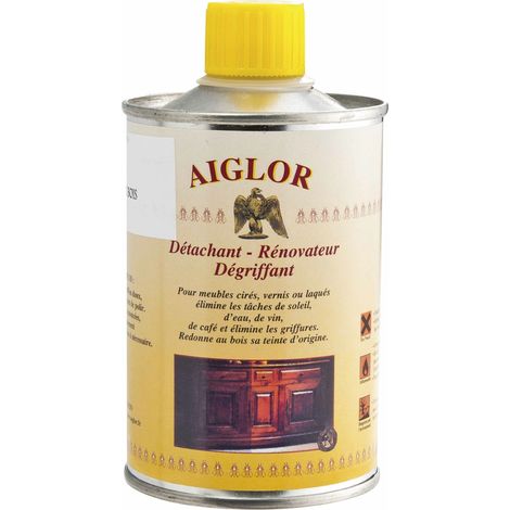 Détachant rénovateur de bois 250ml – Efficace sur éraflures et taches – Pour bois dur et teck – Application facile avec chiffon doux – Aiglor
