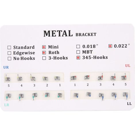 Brackets orthodontiques en acier inoxydable pour appareil dentaire (1/5)