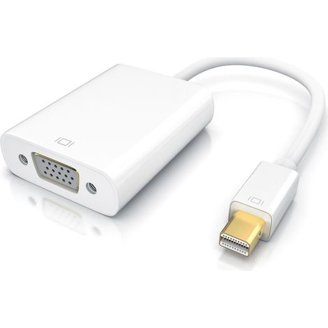 CSL Mini DisplayPort zu VGA Video-Adapter, Full HD MiniDP Stecker zu VGA Buchse Adapter Kabel (1/5)