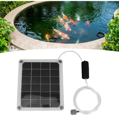 Bomba de aire solar de 20 W (resistente al agua y silenciosa) con difusores de aire para acuarios, estanques y piscinas. (1/5)