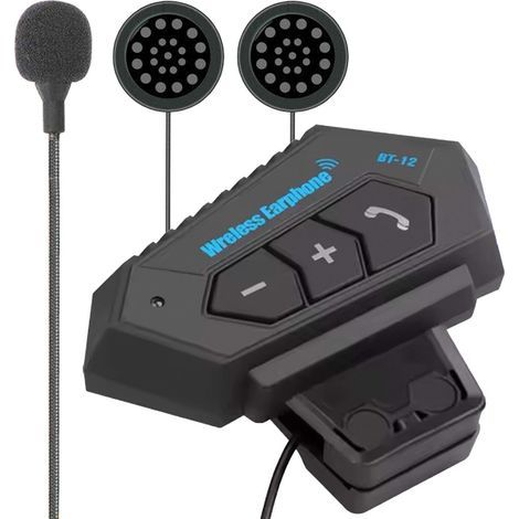 ING Bluetooth-Motorradhelm-Kopfhörer mit Mikrofon, wasserdicht, Universalgröße (1/5)