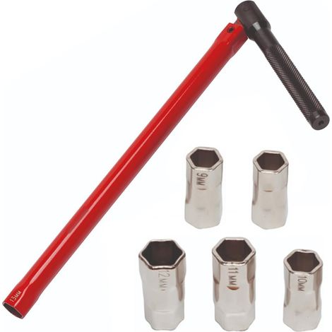 Outil d'installation de robinet rouge pour les tailles 8-13 mm, clé de plomberie. (1/5)