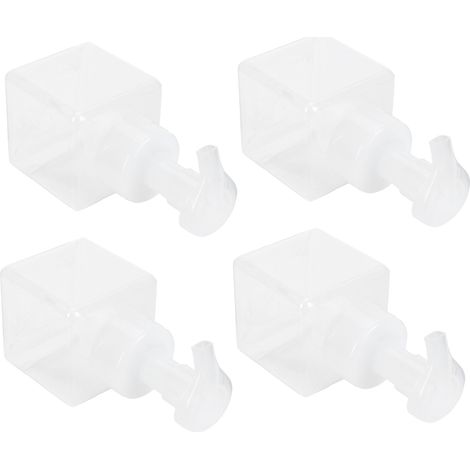 Lot de 4 flacons-pompes transparents de 250 ml pour savon moussant, rechargeables et parfaits pour les voyages. (1/5)