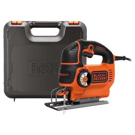 Scie sauteuse électrique Black & Decker KS801SEK-QS 550W 230V AUTOSELECT avec mallette de transport rigide