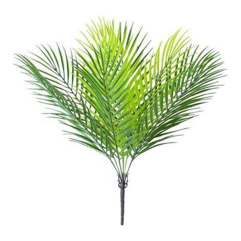 Palmier artificiel – 9 têtes de feuilles artificielles tropicales avec feuillage vert réaliste, tige de branche en plastique pour chambre à coucher, décoration d'intérieur (sans pot) (1/5)