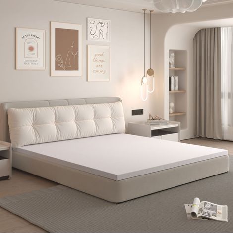 Matelas 160x200 cm blanc H3, housse lavable amovible, mousse polyuréthane, certifié OEKO-TEX MEUBLIV (1/5)