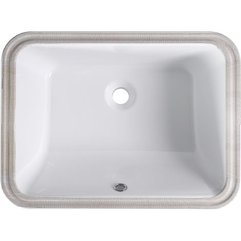 Vasque à poser en céramique blanche – Design ovale moderne – Idéale petite salle de bain ou WC D (1/5)