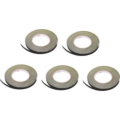 Ruban adhésif isolant 5 rouleaux, 0.22mm épais, 10mm large, 30m long, pour installations électriques et bricolage. (1/5)