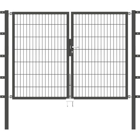 ALBERTS Doppeltor Flexo, fvz.anthr.Kst.b.RAL 7016, lichte BxH2000x1400, PF60x60/1900mm (1/3)