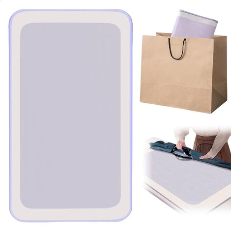 Tapis de Repassage sur Table, Tapis à Repasser avec Gants de Repassage, Coussin à Repasser pour Table, Pliable Couverture de Repassages pour Maison Voyage, Violet, 80 x 50cm (1/5)