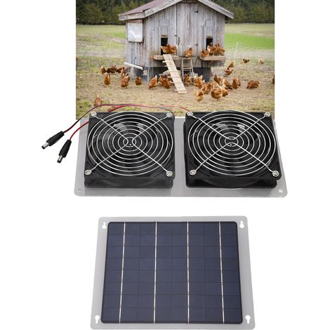 Ventilateur solaire 100 W pour niches d'animaux - Ventilation et refroidissement extérieurs (1/5)