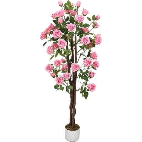 Rosal artificial, diseño realista, no requiere mantenimiento, 1 unidad, 150 cm. (1/2)