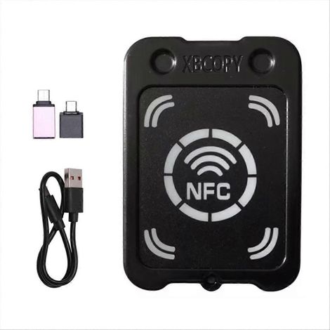 Lecteur/copieur de cartes à puce NFC/RFID, lecteur de clés de cryptage NFC, circuit intégré 13,56 MHz, duplicateur de jetons RFID sans contact (1/5)