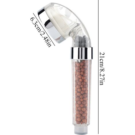 Pommeau de douche LED à ions négatifs avec thérapie magnétique et matériau domestique à motifs, élimination du chlore. (1/5)