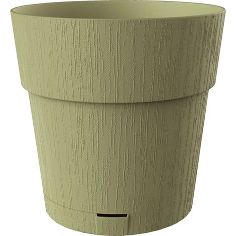 STEFANPLAST Pot de fleur ETHICA - 2 L - 40 x h39 cm - Avec réserve d'eau - Vert olive (1/5)