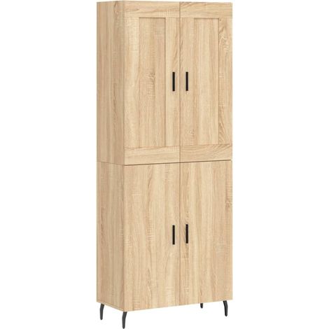 Credenza cassettiera mobile contenitore organizer cucina soggiorno salotto alto sonoma 695 x 34 x 180 cm legno ingegnerizzato marrone 020034166