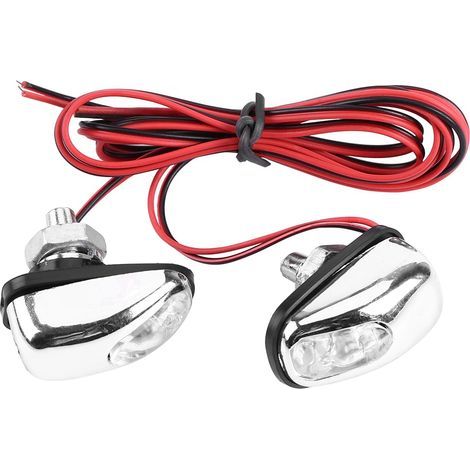 Paire de voiture lumière LED essuie-glace capot pare-brise eau pulvérisation buse rondelle lampe 12V (1/5)
