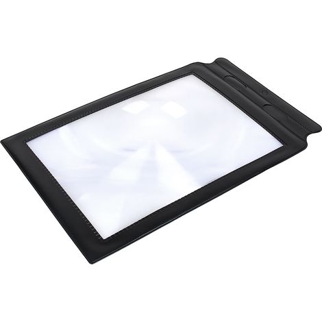 Plaque Loupe A4 3x Grossissement, Verre PVC Grand Format pour Lecture de Livres, Aide Visuelle Taille Réelle, Accessoire de Lecture à Main (1/5)
