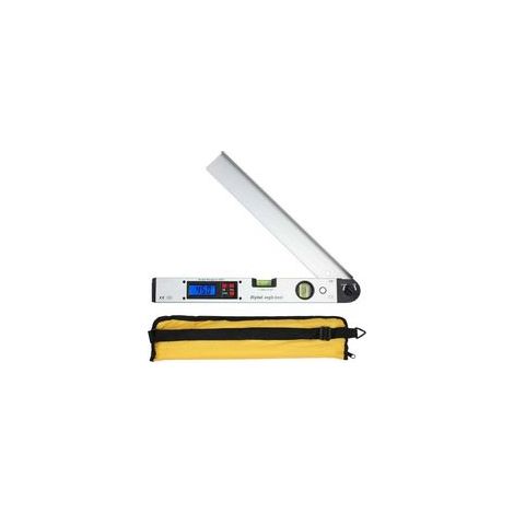 Niveau d’angle numérique 0–225°, règle de 400 mm (16 po) avec écran LCD rétroéclairé, niveaux à bulle intégrés pour bricolage, toiture et travaux professionnels – étui inclus (1/5)