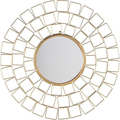 Specchio da parete ø90 cm in color oro Labrit