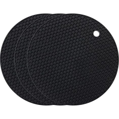Tapis Pot Dessous Plat Silicone casseroles poêles Pads sous-Verres antidérapants Tapis résistants Chaleur Flexible (1/5)
