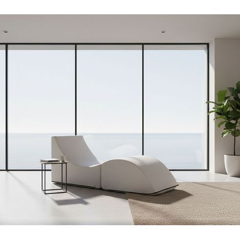Talamo Italia Cama plegable Andreina, Puf convertible en cama individual, 100% Made in Italy, Puf convertible en chaise longue en ecopiel, Cm 130x50h50, Blanco, con embalaje reforzado (1/5)