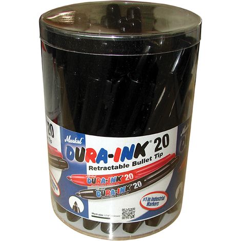 Markal MRK-96577 DURA-INK 20 Retractable Marker - Black (Tub 24) MKL96577 (1/2)