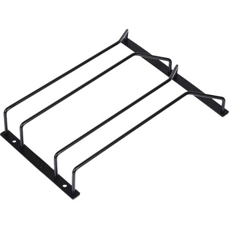 Porte - gobelet à vin, porte - gobelet à pied, armoire à vin inférieure, vis 27 cm 2 rangées noires (1/4)