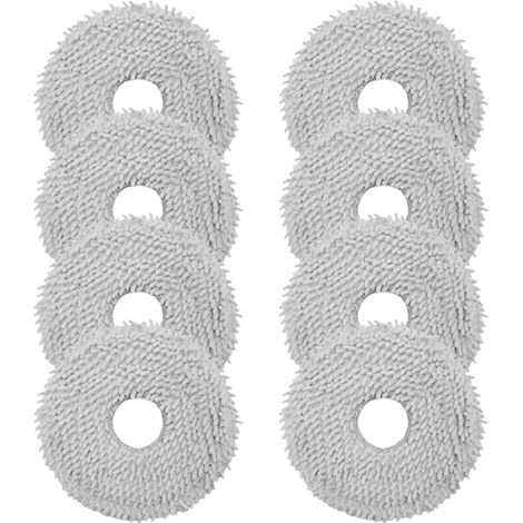 Lingettes pour Dreame L10s Pro Gen 2/L10s Ultra/X40 Ultra Complete/L10 Prime/L20 Ultra/L10s Pro Ultra/L10s Plus/L10s Pro pour Xiaomi X20+/X20 Max/X20 Pro aspirateur robot, tampons en microfibre