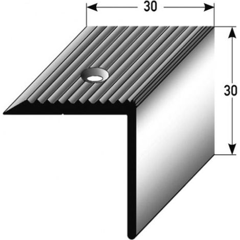 PROVISTON Treppenkantenprofil 30 x 30 x 1000 mm Aluminium Winkelprofil Silber (1/2)